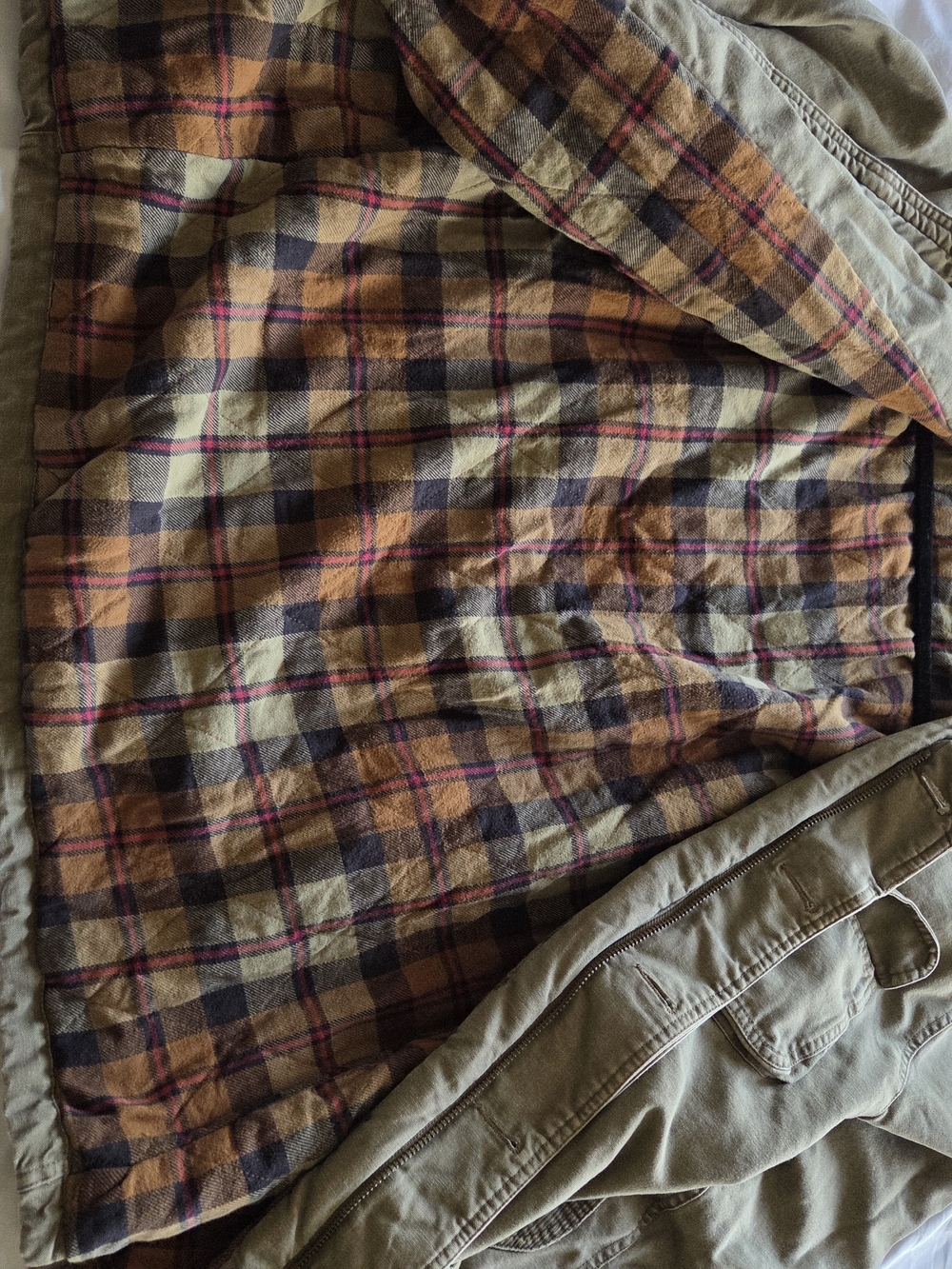 GAP | Vintage Out Of Door Olive Field Jacket with Brown Leather Collar - Picture 4 of 9